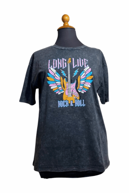 Μπλούζα με στάμπα Rock & Roll