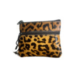 Μικρό δερμάτινο πορτοφόλι με Animal-print